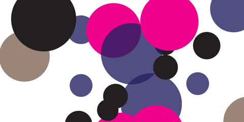 Dark Pink vector red pattern of geometric circles, shapes. Colorful mosaic banner. Geometric background with colored disks.