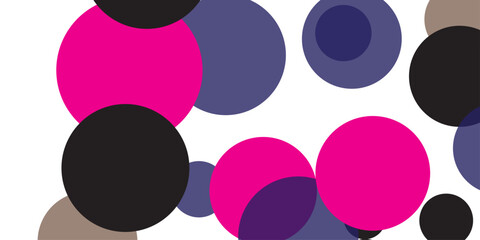 Dark Pink vector red pattern of geometric circles, shapes. Colorful mosaic banner. Geometric background with colored disks.