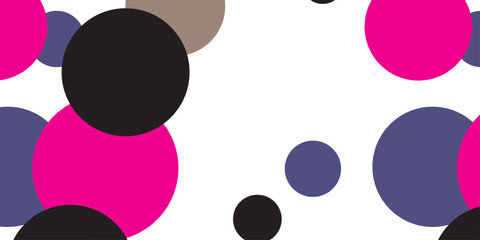 Dark Pink vector red pattern of geometric circles, shapes. Colorful mosaic banner. Geometric background with colored disks.