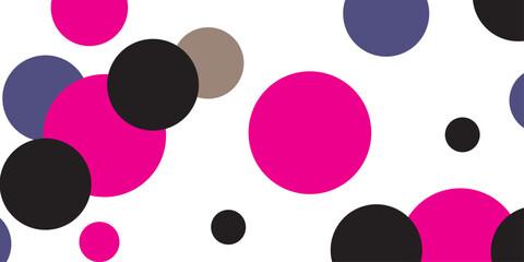 Dark Pink vector red pattern of geometric circles, shapes. Colorful mosaic banner. Geometric background with colored disks.