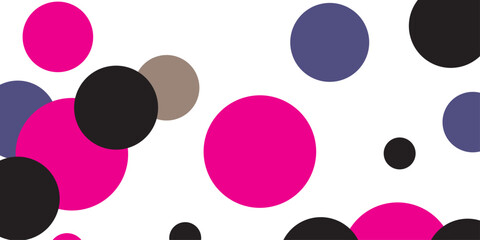 Dark Pink vector red pattern of geometric circles, shapes. Colorful mosaic banner. Geometric background with colored disks.