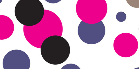 Dark Pink vector red pattern of geometric circles, shapes. Colorful mosaic banner. Geometric background with colored disks.