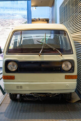 Close-up of old retro van
