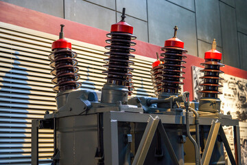 Close-up of power equipment used in modern electrical industry