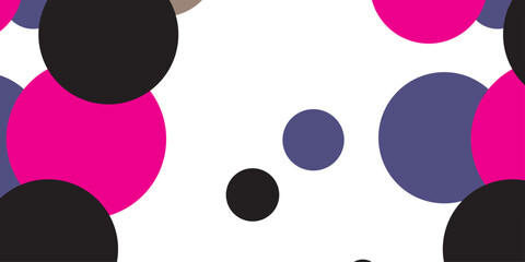 Dark Pink vector red pattern of geometric circles, shapes. Colorful mosaic banner. Geometric background with colored disks.