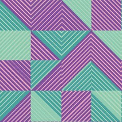 bright purple and mint tile seamless pattern background