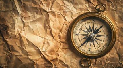 view of the Compass on the old paper background