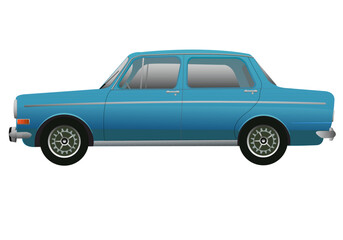 Voiture de collection française de la première moitié du 20ème siècle	vue en profil