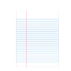 Page de cahier avec lignes horizontales