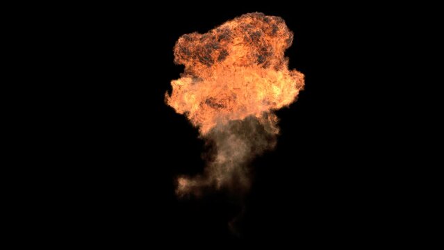 Large Explosion Fire on Alpha Channel. Element footage you can place on footage and easier to change colour with alpha channel.