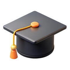 3d graduation cap icon