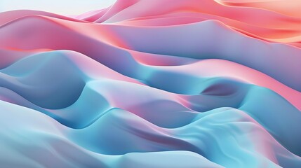 Fototapeta premium colorful abstract background with pink and blue multicolored wavy surfaces