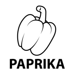 Line Cute Paprika Vector Cartoon Illustration