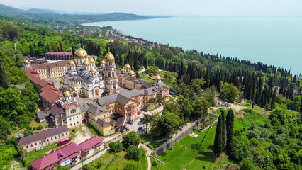 Bird's eye view of the New Athos Monastery in Abkhazia.