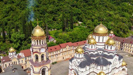 Bird's eye view of the New Athos Monastery in Abkhazia.