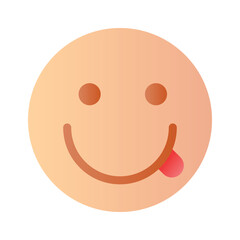 remium vector of savoring emoji in modern style