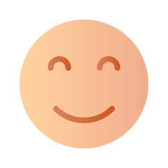 Calm face emoji icon, proud, cool expressions vector design