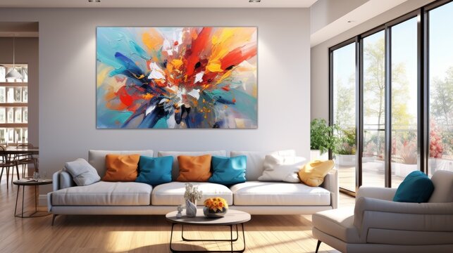 Brighten up your home with this beautiful, vibrant painting. Perfect for any room, this piece of art will add a touch of elegance and sophistication.