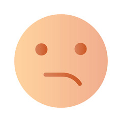 Grab this creative icon of disappointed emoji in modern style