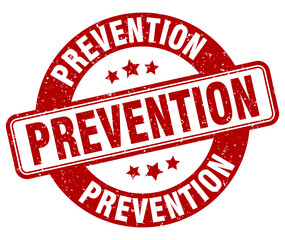 prevention stamp. prevention label. round grunge sign
