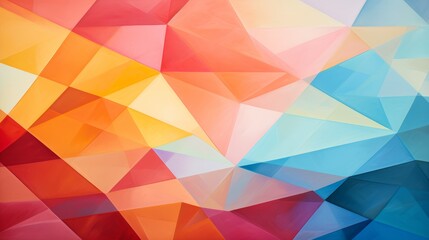 This is an abstract painting. The colors are vibrant and the shapes are geometric. The painting has a modern feel and would be perfect for a contemporary home or office.