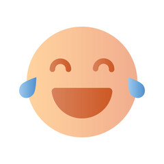 An editable icon of laughing emoji, easy to use and download