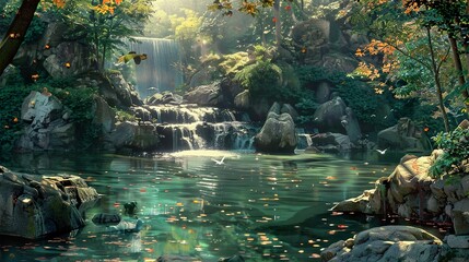 peaceful place, peaceful nature scenery, peaceful landscape, mysterious evening light