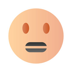 Scared emoji icon design, ready to use vector