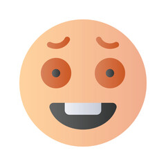 Creatively designed vector of happy face emoji in modern style