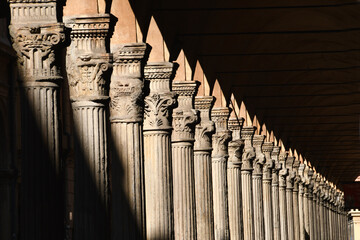 Bologna is famous for being the city of arcades. They are beautiful, very red-colored, with wonderful capitals and beautiful floors of ancient grit. © aliberti
