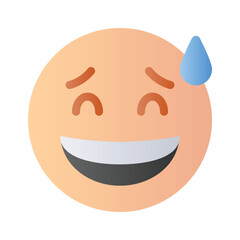 An editable icon of laughing emoji, easy to use and download