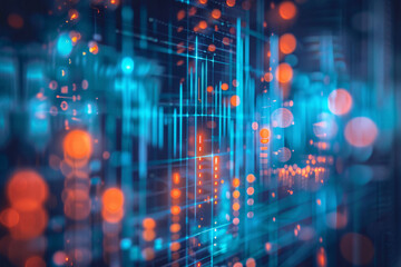 Abstract light three-dimensional luminous particles technology sense KV main visual background