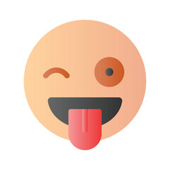 Check out this beautiful winking emoji vector design