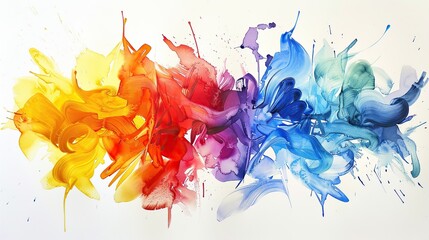 A fluid mix of watercolor gradients that bleed into each other, symbolizing the blending of different musical tones 