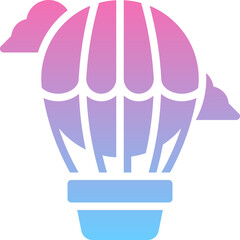 Hot air balloon icon