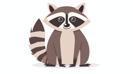 Raccoon cute wildlife icon vector isolated graphic Vector