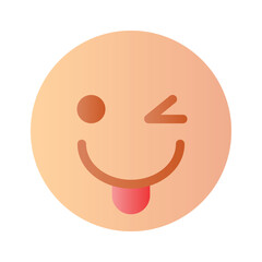 Check out this beautiful winking emoji vector design