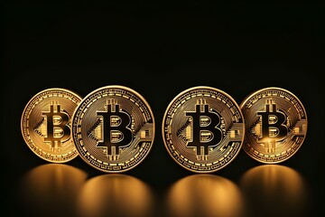 bitcoin-with-glowing-lightsgold-bitcoin-symbol-coins-on-black-background