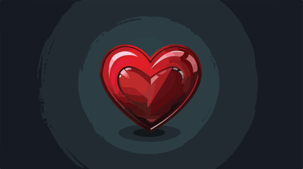 Red heart icon Vector style vector design illustratio