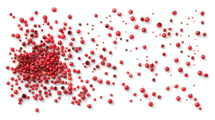 Red peppercorns on white background Vector style vector