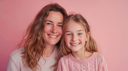 Mother and beautiful young daughter together celebrating Mother’s Day