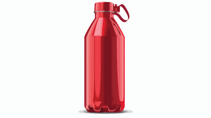Red water bottle design over white Vector style vector
