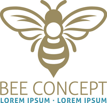 A honey bee or bumblebee animal illustration mascot design icon concept