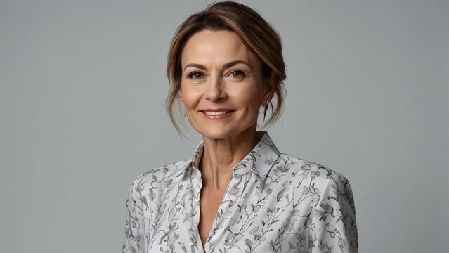 Portrait of an adult woman in a shirt