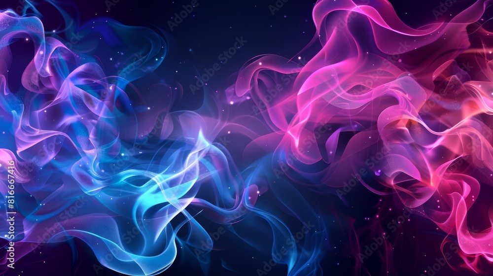 Poster a colorful abstract modern background with transparent smoke...