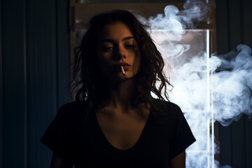 Bad habits concept smoking addiction generative AI technology