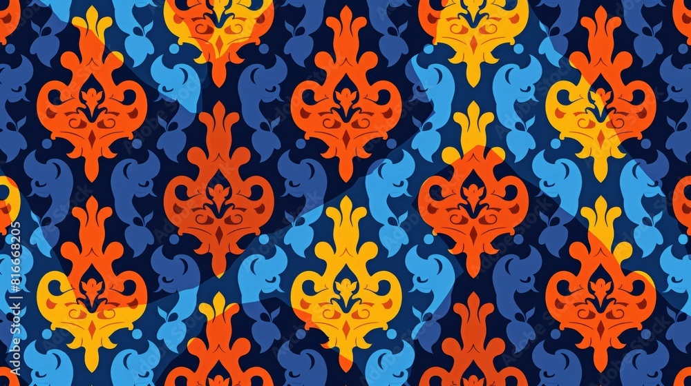 Poster background with seamless curly pattern. abstract pattern.