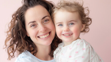 Mother and beautiful young daughter together celebrating Mother’s Day