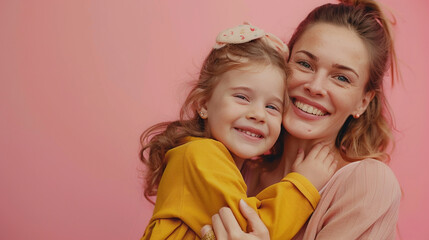 Mother and beautiful young daughter together celebrating Mother’s Day