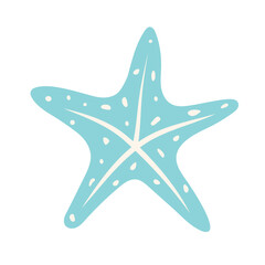 Starfish. Marine icon. Flat vector illustration.